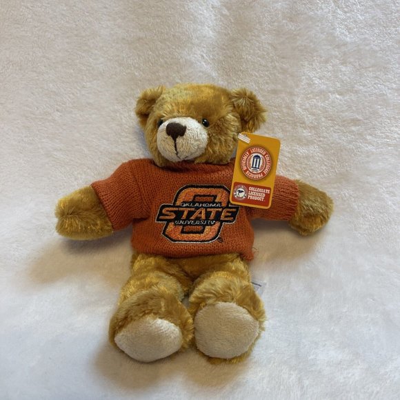 OSU Oklahoma State University plush bean bag bear in‎ sweater March of Dimes - Picture 1 of 6